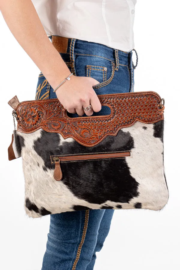 Hide and Tooled Clutch - Large #HTC37