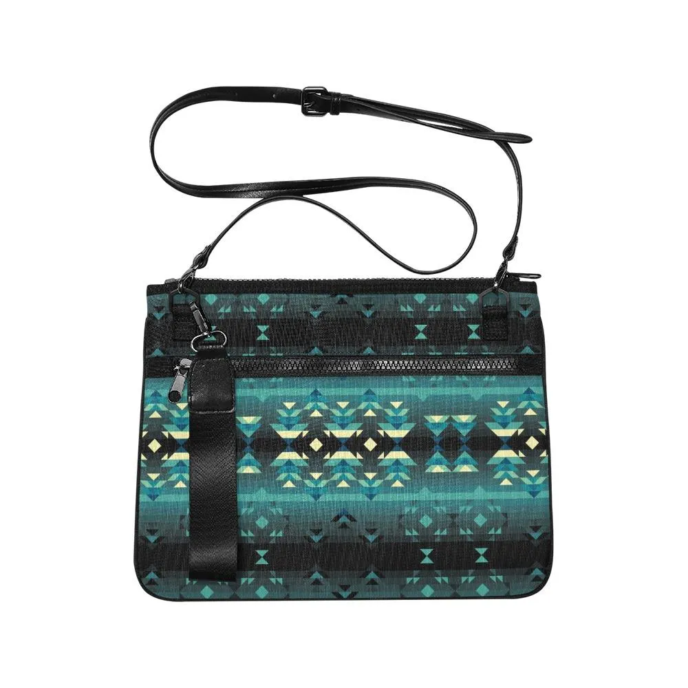 Inspire Green Slim Clutch Bag