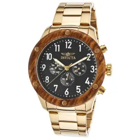 Invicta Men's Specialty Chronograph 100m Gold Plated Stainless Steel Watch 20487