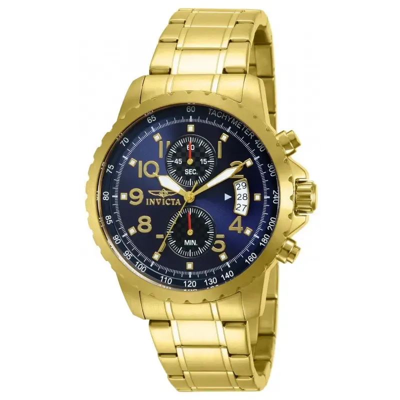 Invicta Men's Specialty Chronograph Gold Plated Stainless Steel Watch 13785