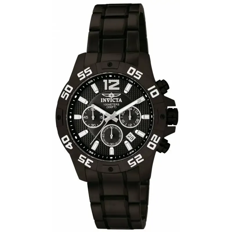 Invicta Men's Specialty Chronograph Quartz Black Stainless Steel Watch 1505