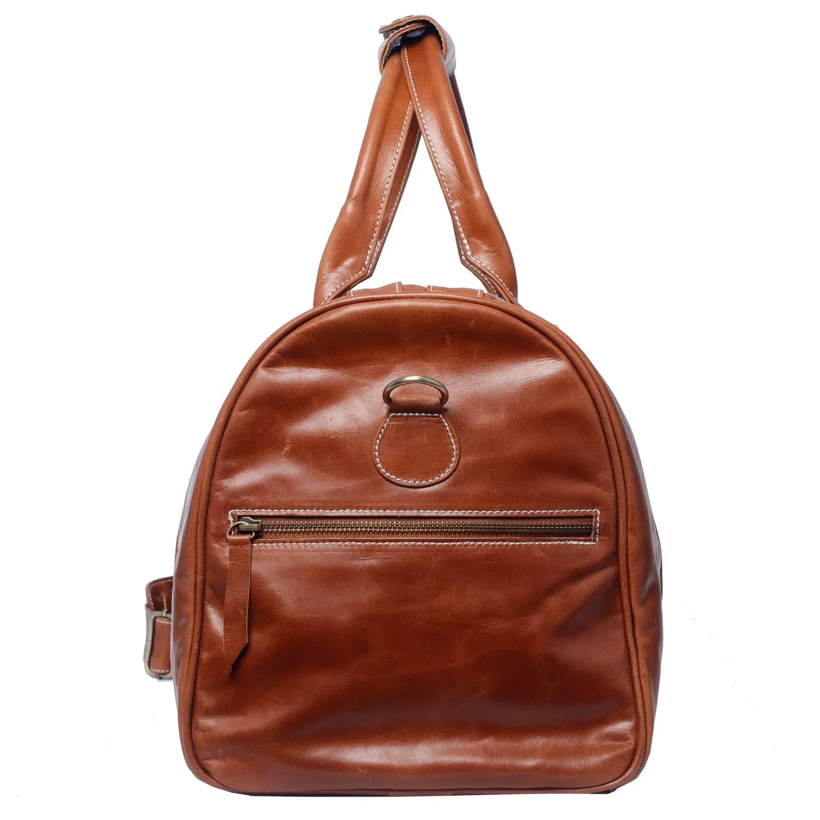 Jet Away Leather Travel Bag