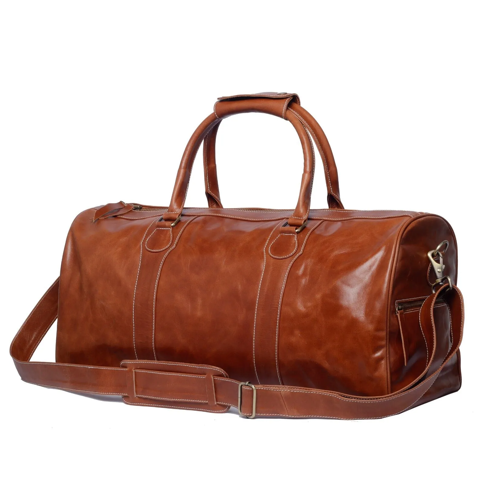 Jet Away Leather Travel Bag