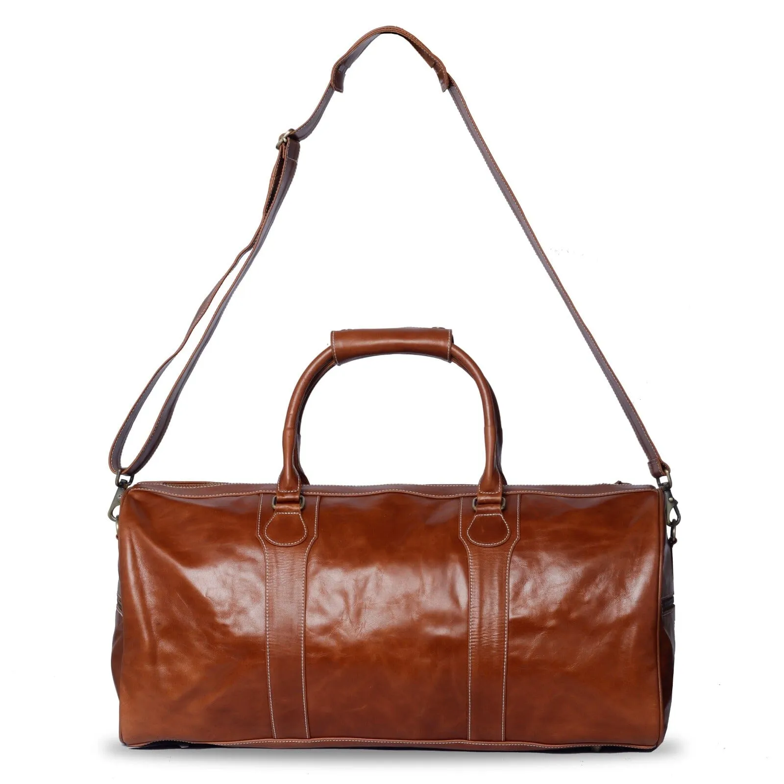 Jet Away Leather Travel Bag