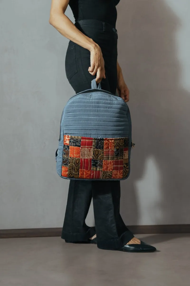 Kaushiki Petite Silk Patchwork Backpack