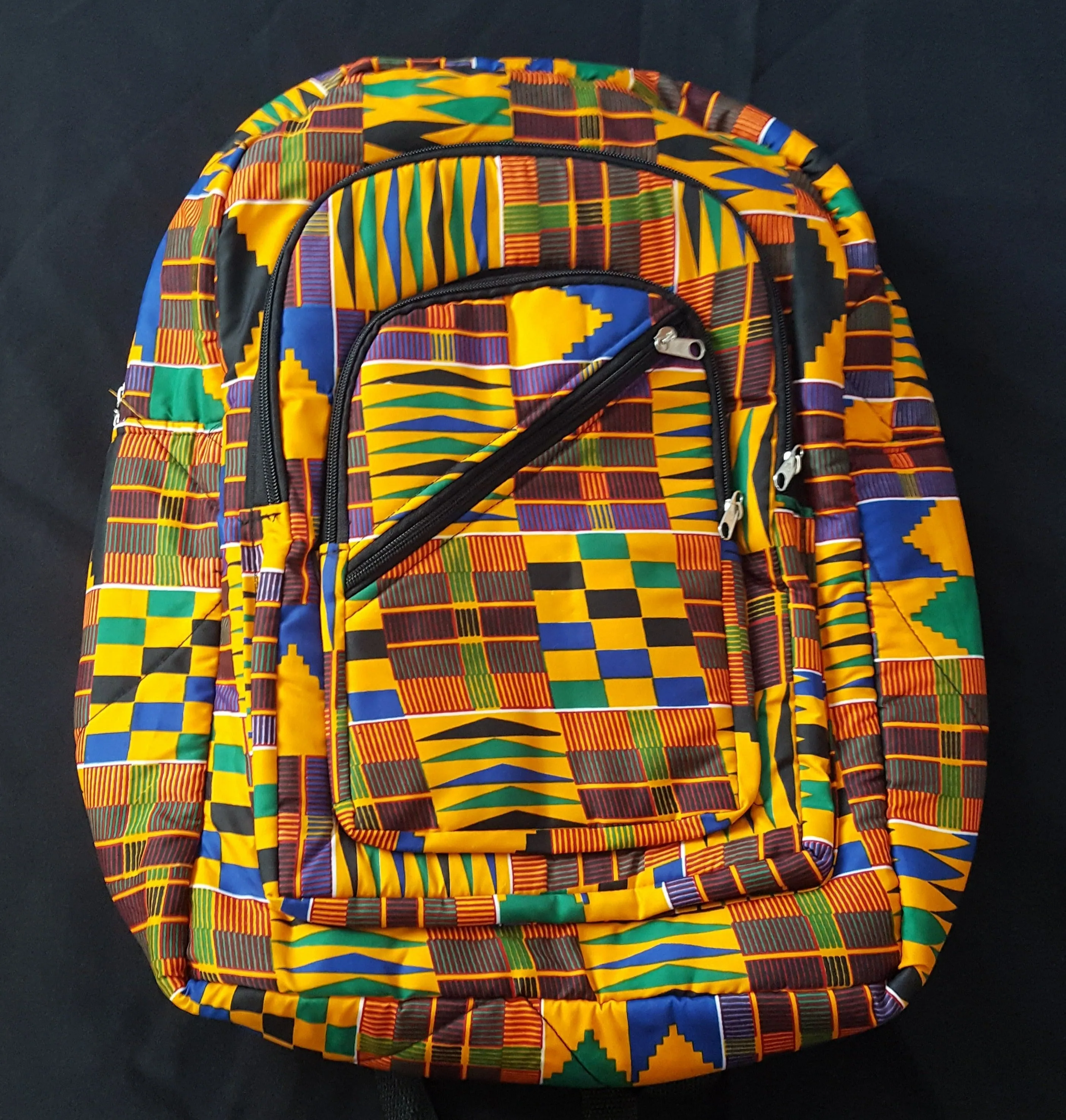 Kente Print Backpack