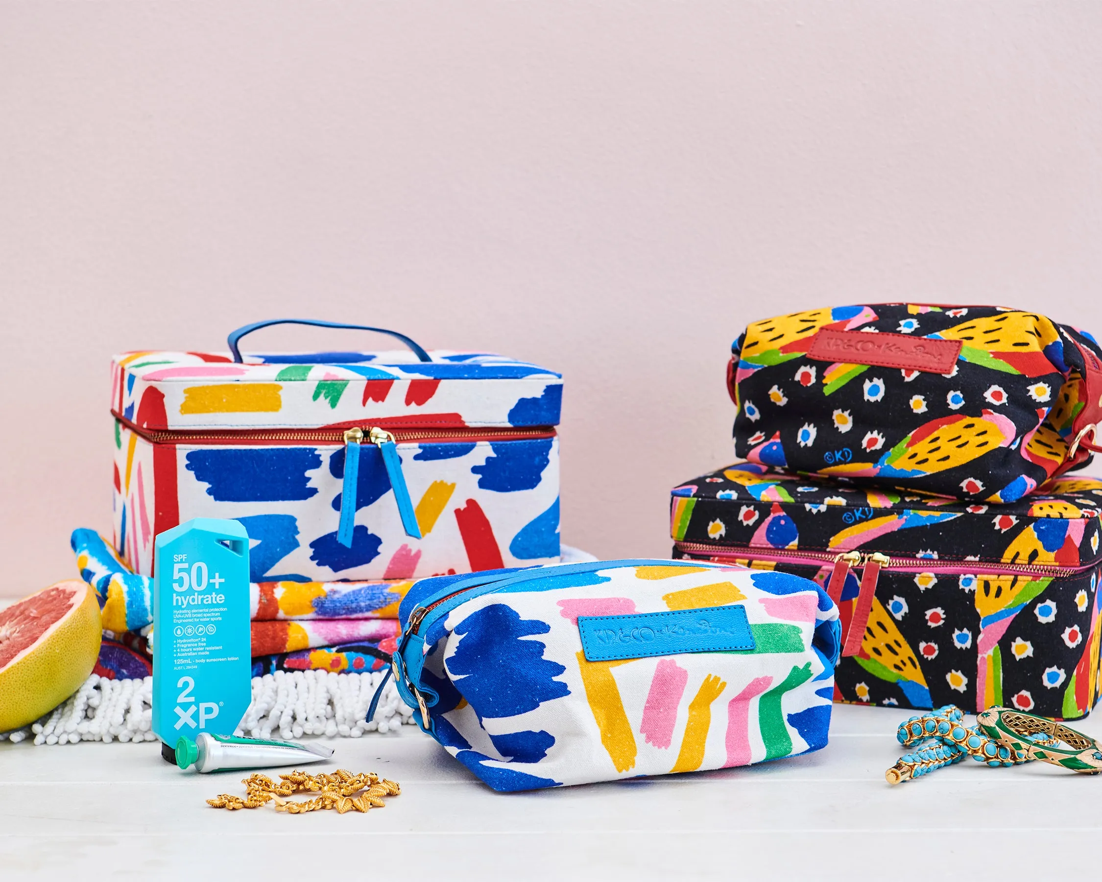 Kip&Co X Ken Done Parrot Party Toiletry Bag