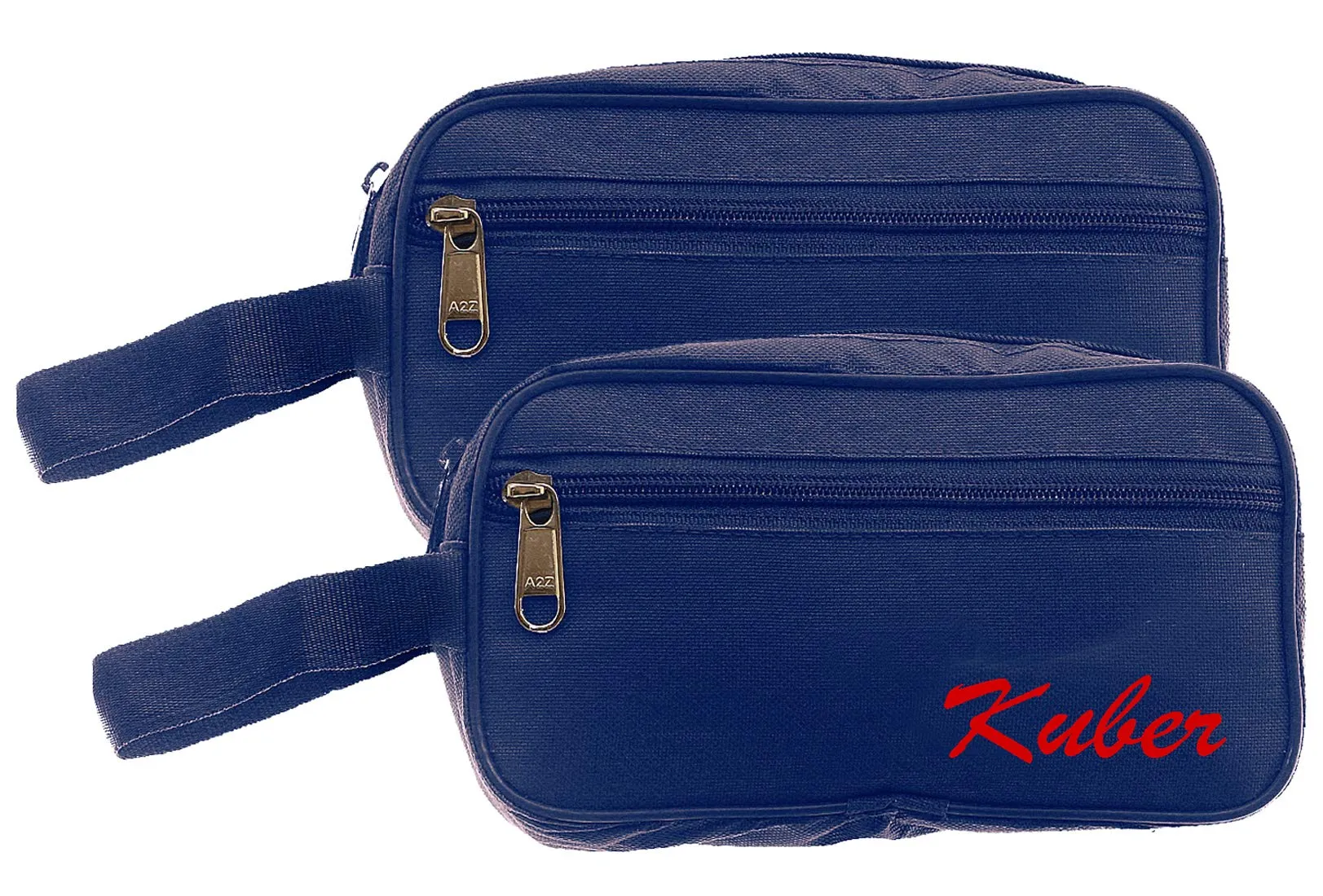 Kuber Industries 2 Pieces Multipurpose Canvas Toiletry Travel Shaving Kit,(Navy Blue) - CTKTC31467