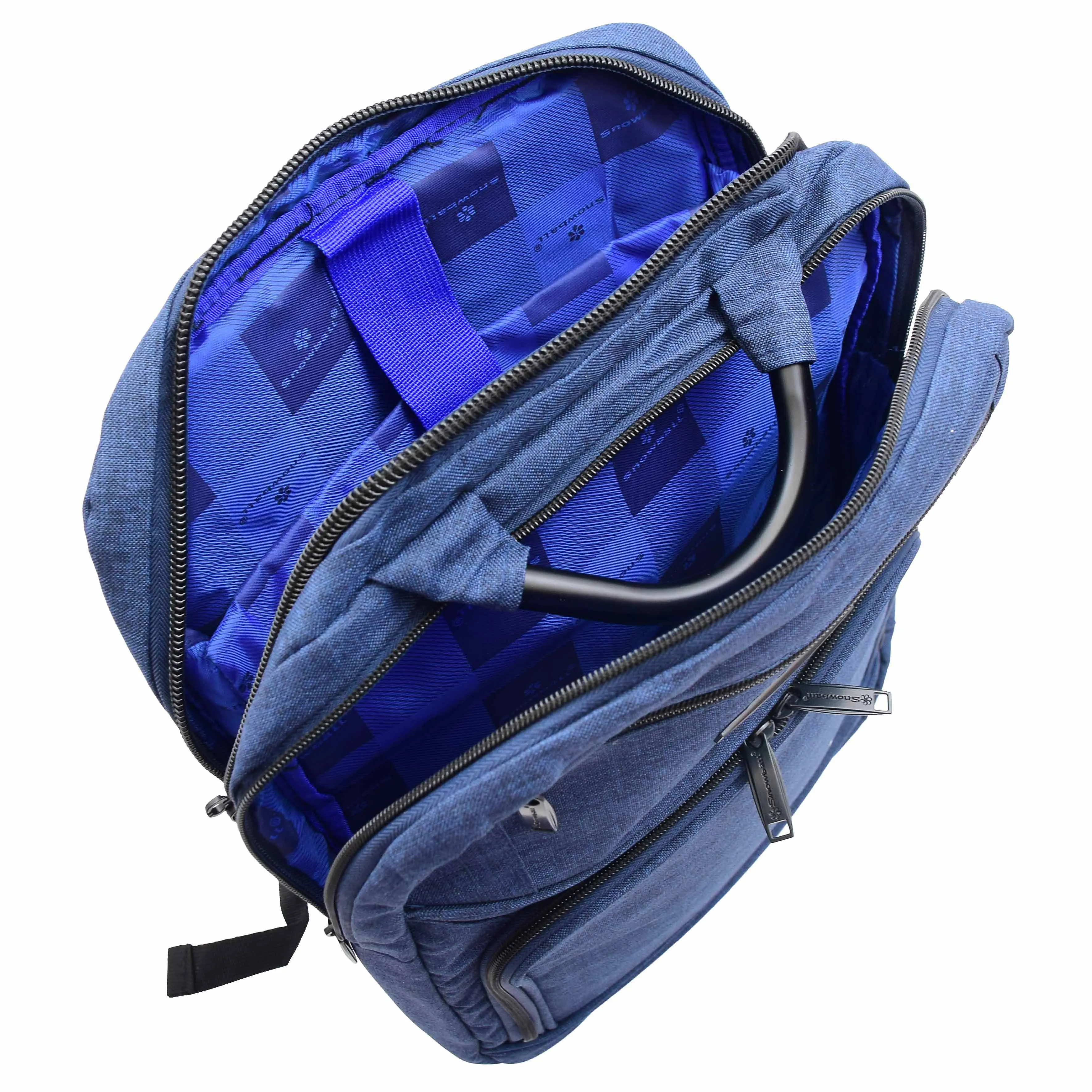 Laptop Backpack Soft Polyester Jean Casual Travel Office Daypack Bag A531 Blue