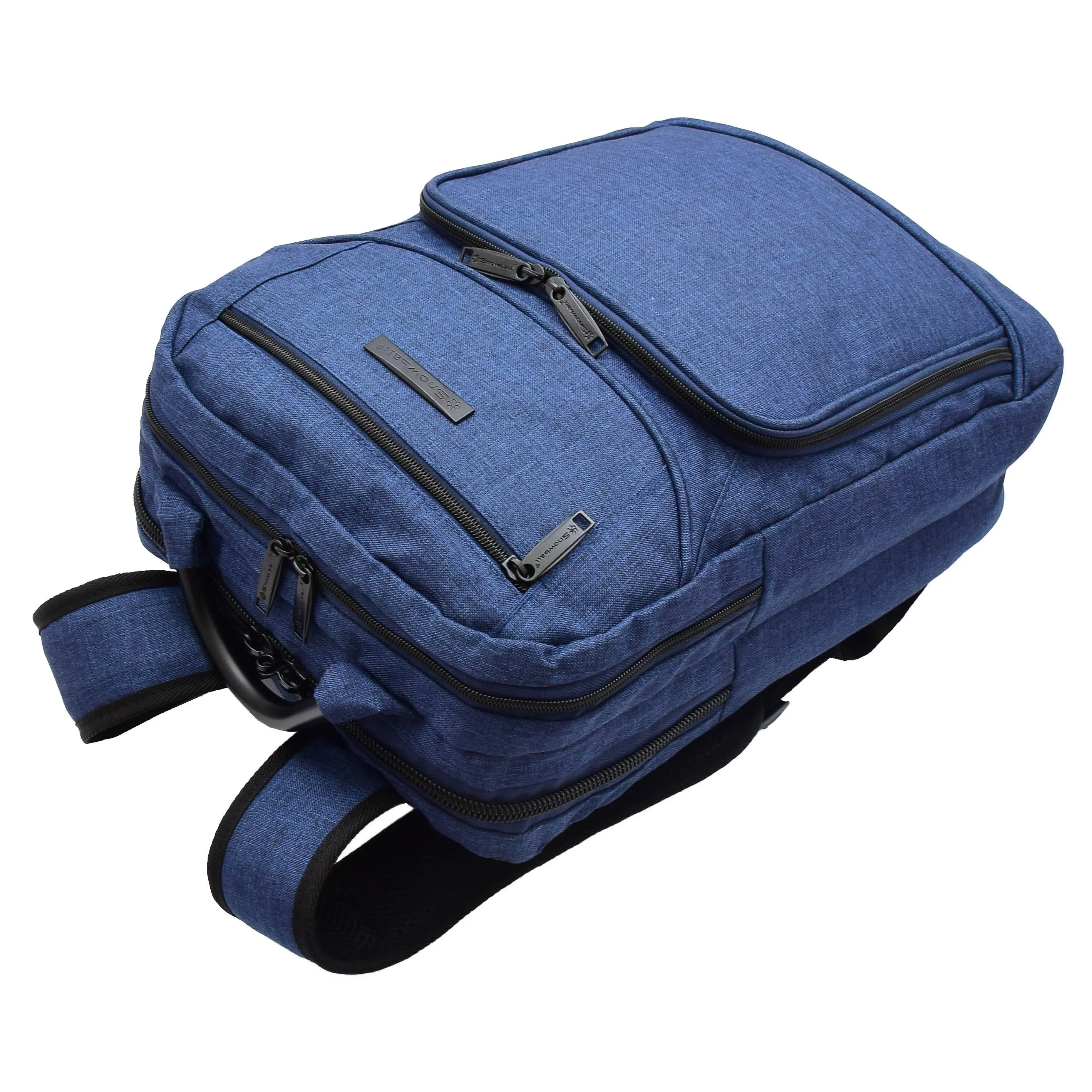 Laptop Backpack Soft Polyester Jean Casual Travel Office Daypack Bag A531 Blue