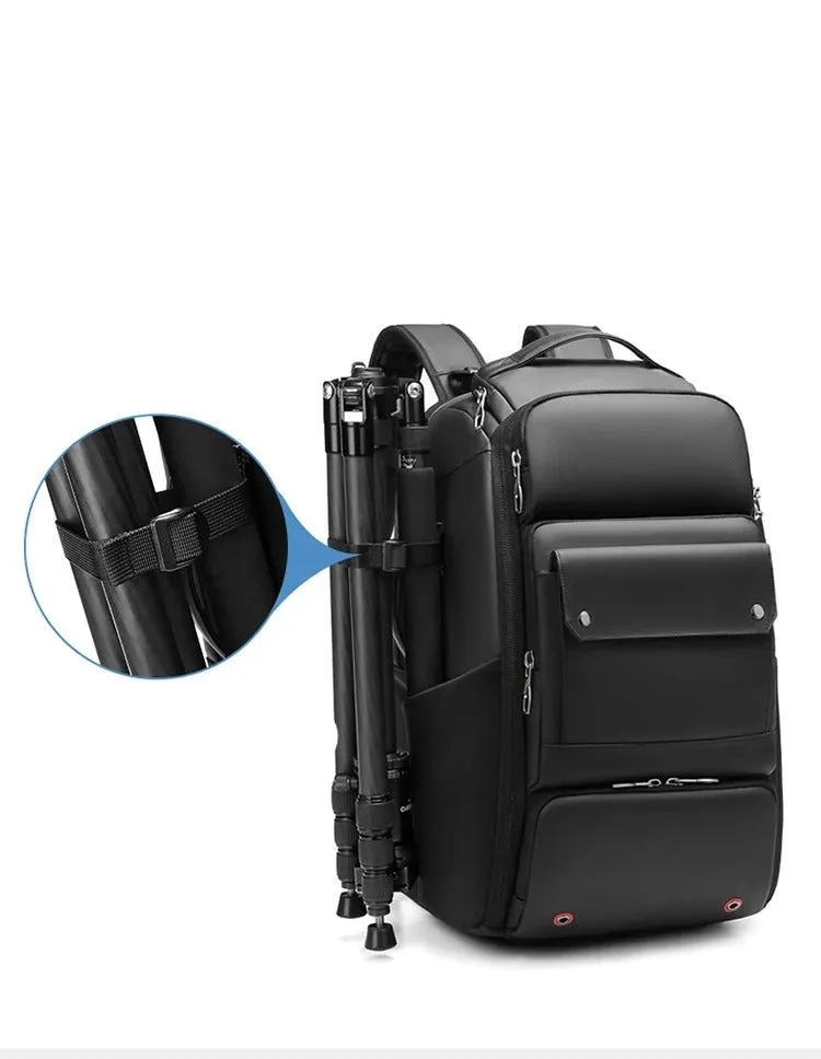 Large Capacity Camera Backpack With Laptop Compartment - Men Travel Professional Camera Backpack With Tripod Bracket