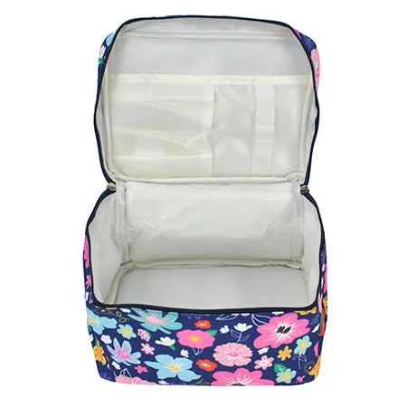 Lilac Floral NGIL Large Top Handle Cosmetic Case