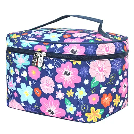 Lilac Floral NGIL Large Top Handle Cosmetic Case