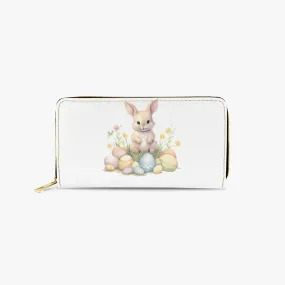 Long Type Zipper Purse, Easter Rabbit, awd-1349