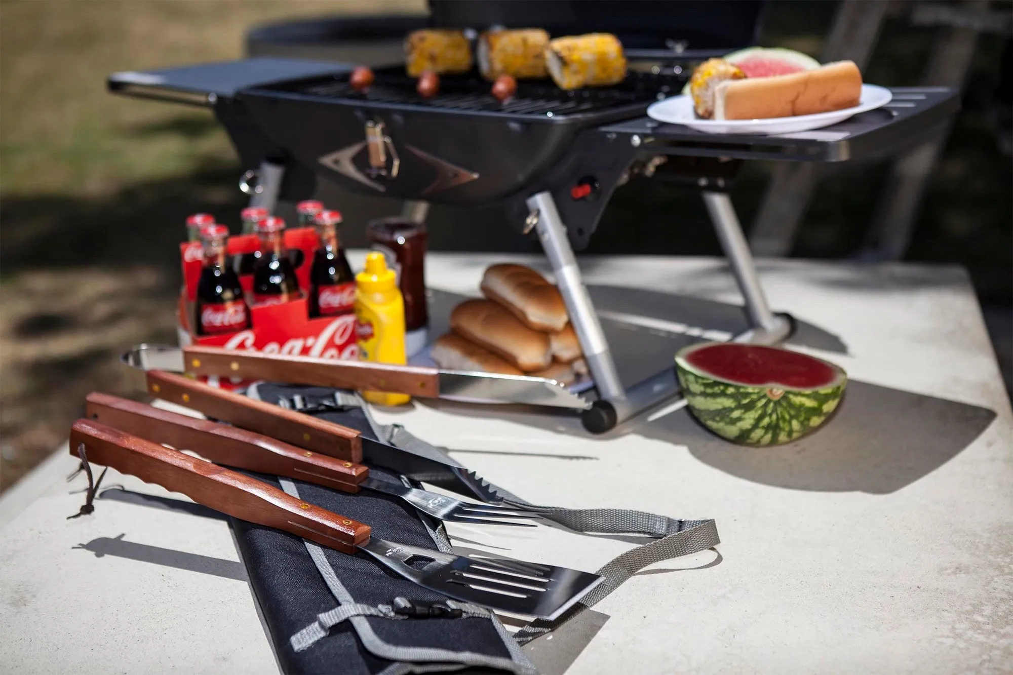 Louisville Cardinals - 3-Piece BBQ Tote & Grill Set