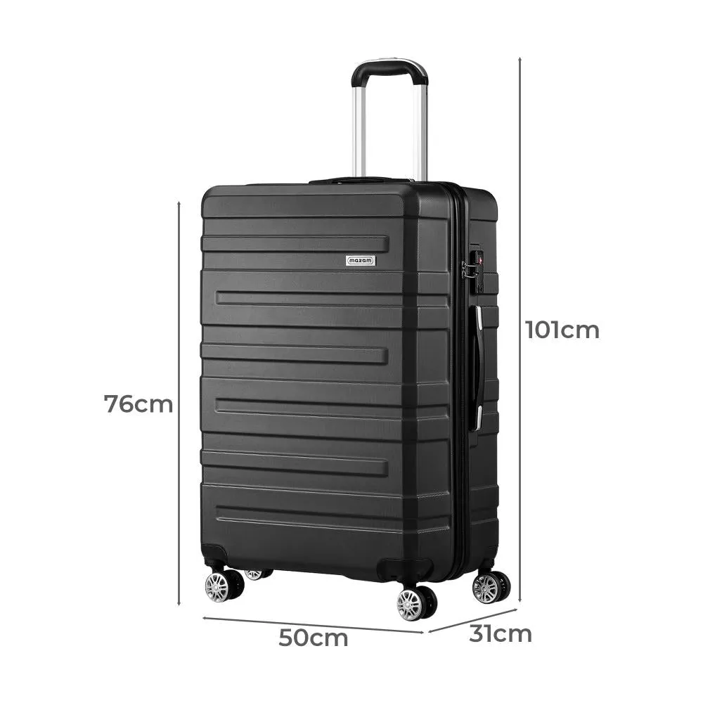 Mazam 28" Luggage Suitcase Trolley Set Travel TSA Lock Storage Hard Case Black