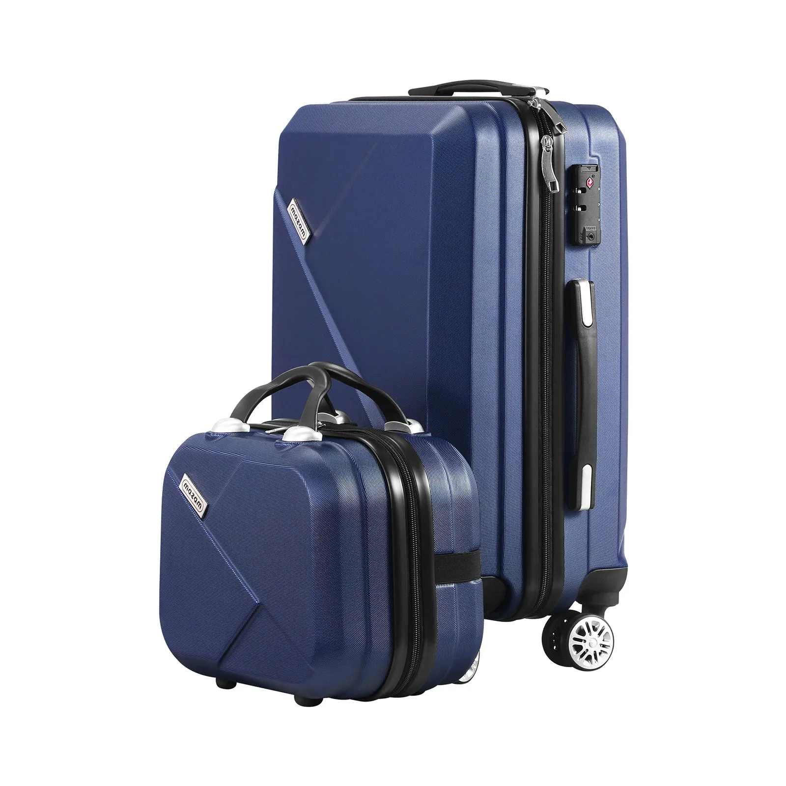 Mazam 2PCS Luggage Suitcase Trolley Set Travel TSA Lock Storage Hard Case Navy