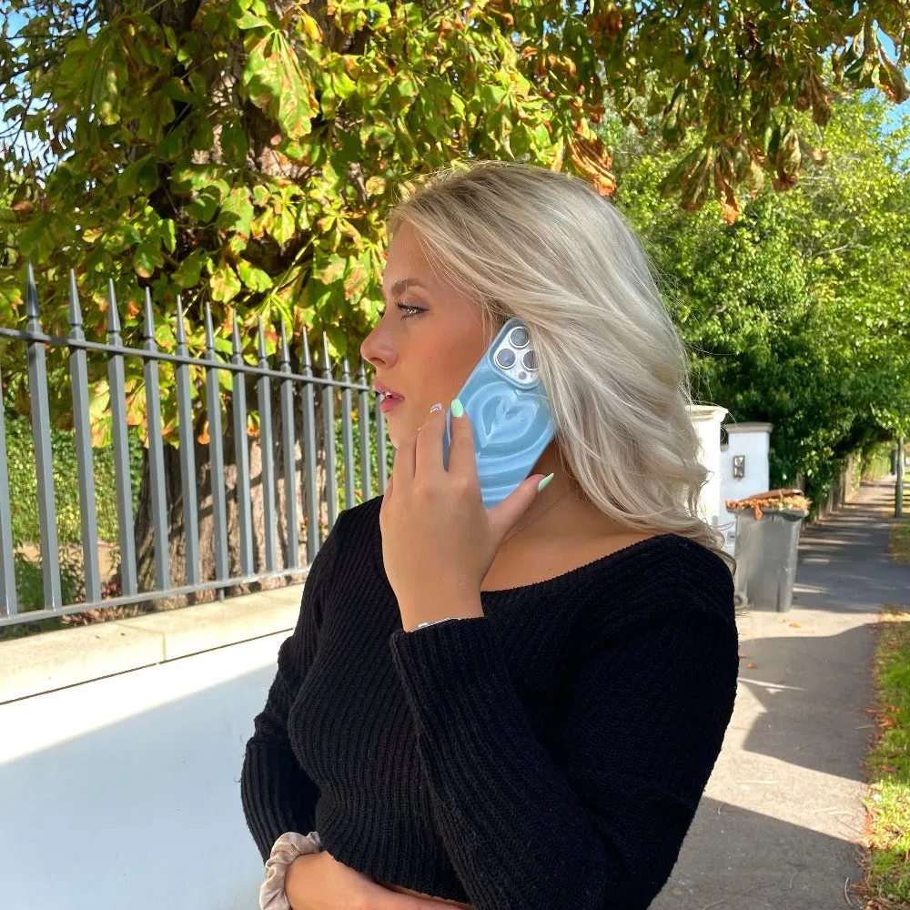 Melting Heart Phone Case - Baby Blue