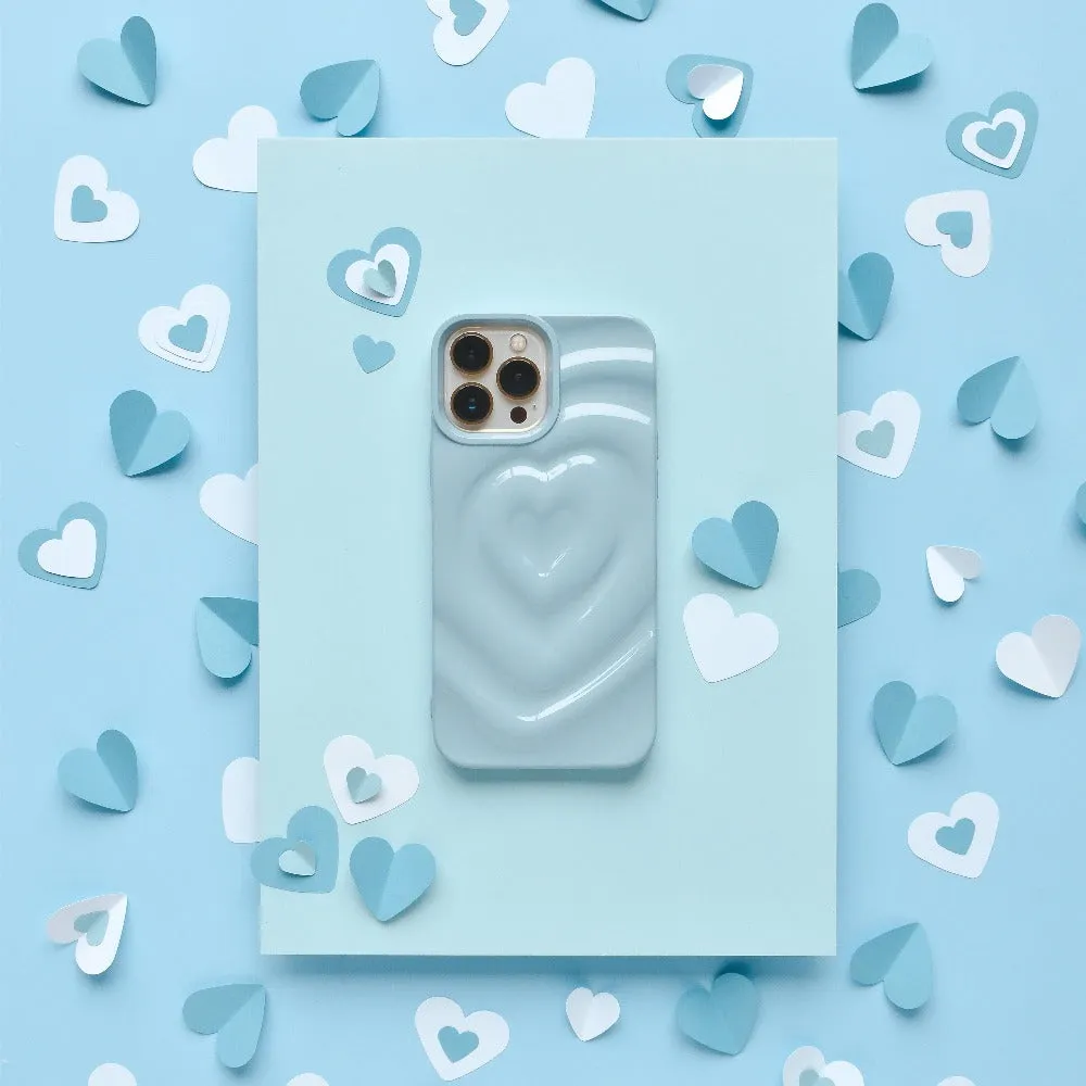 Melting Heart Phone Case - Baby Blue