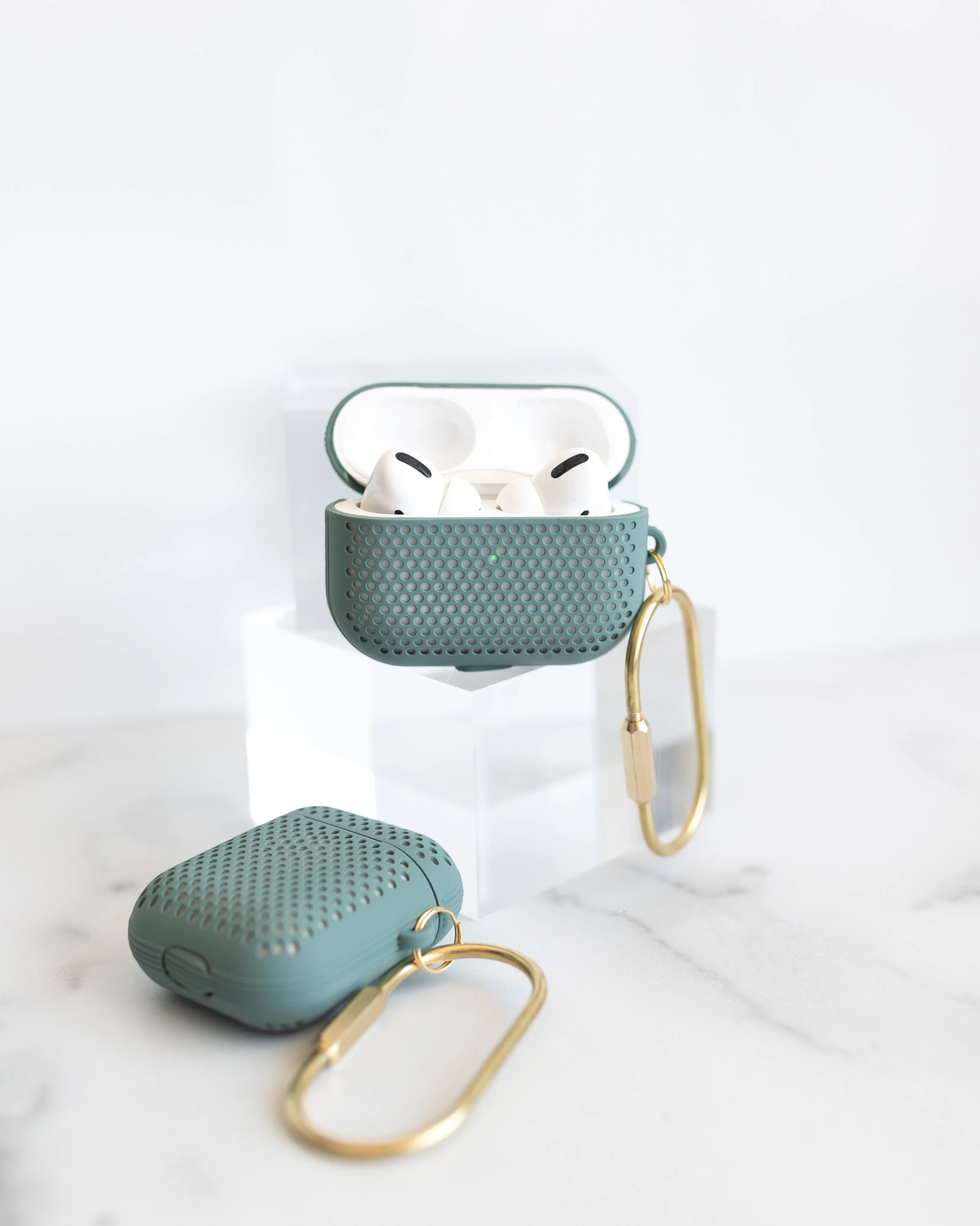 Mesh Matte Green Airpod Case