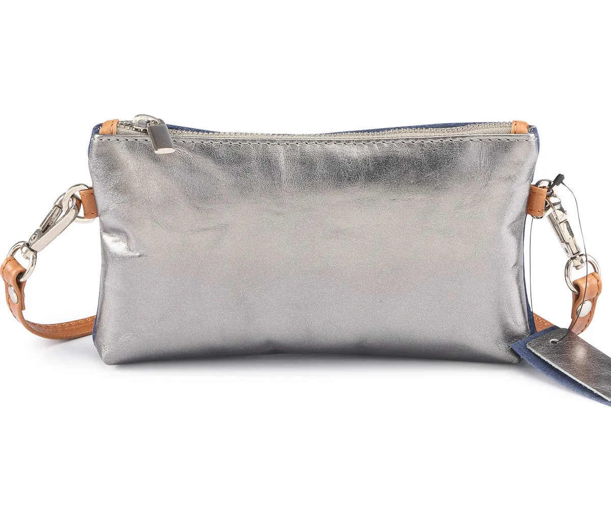 Metallic Rimor Apple Clutch Bag #LB76 pewter