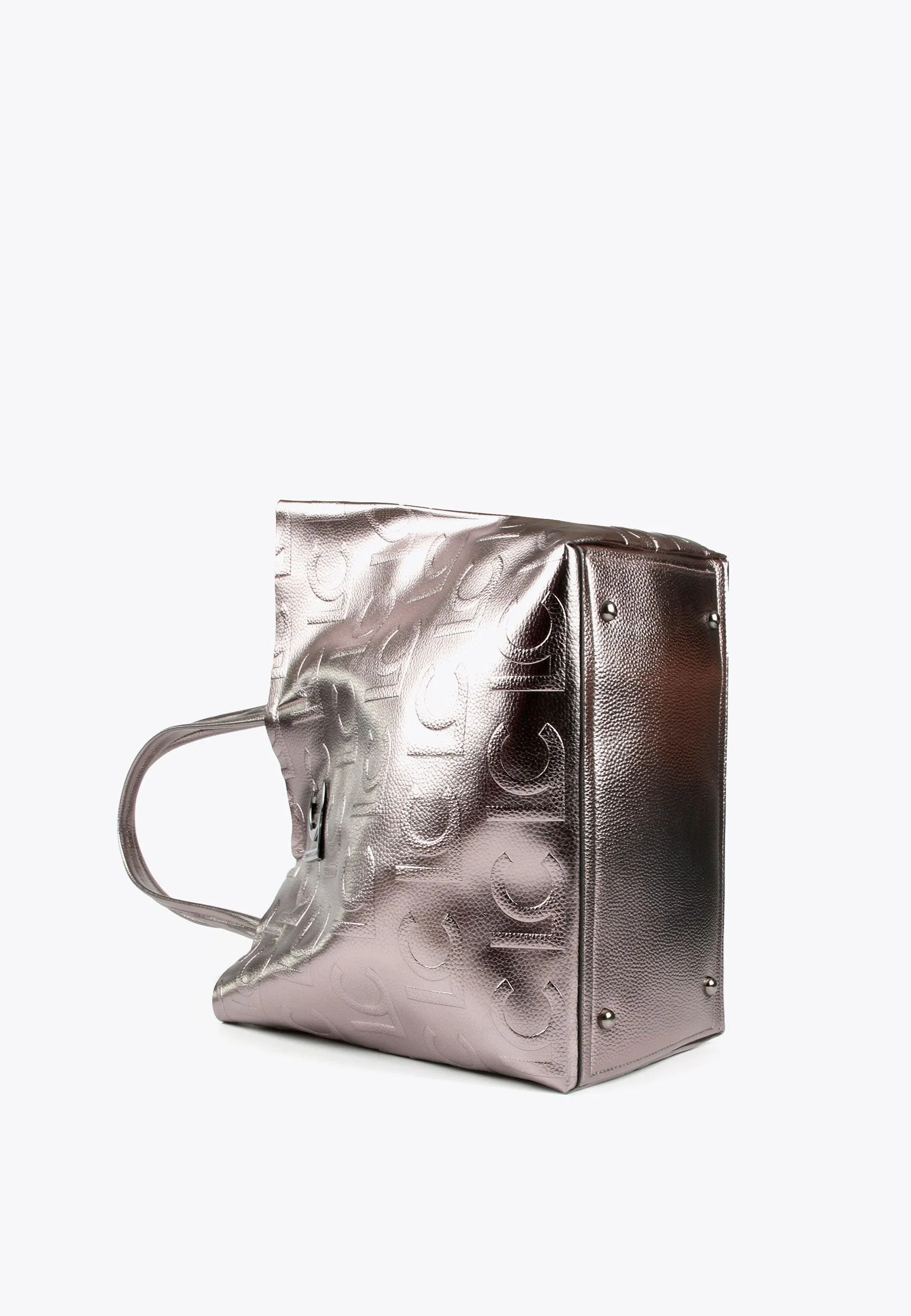 Metallic tote bag