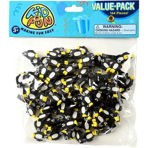 Mini Penguin Erasers Kids Stationery (144 pieces)