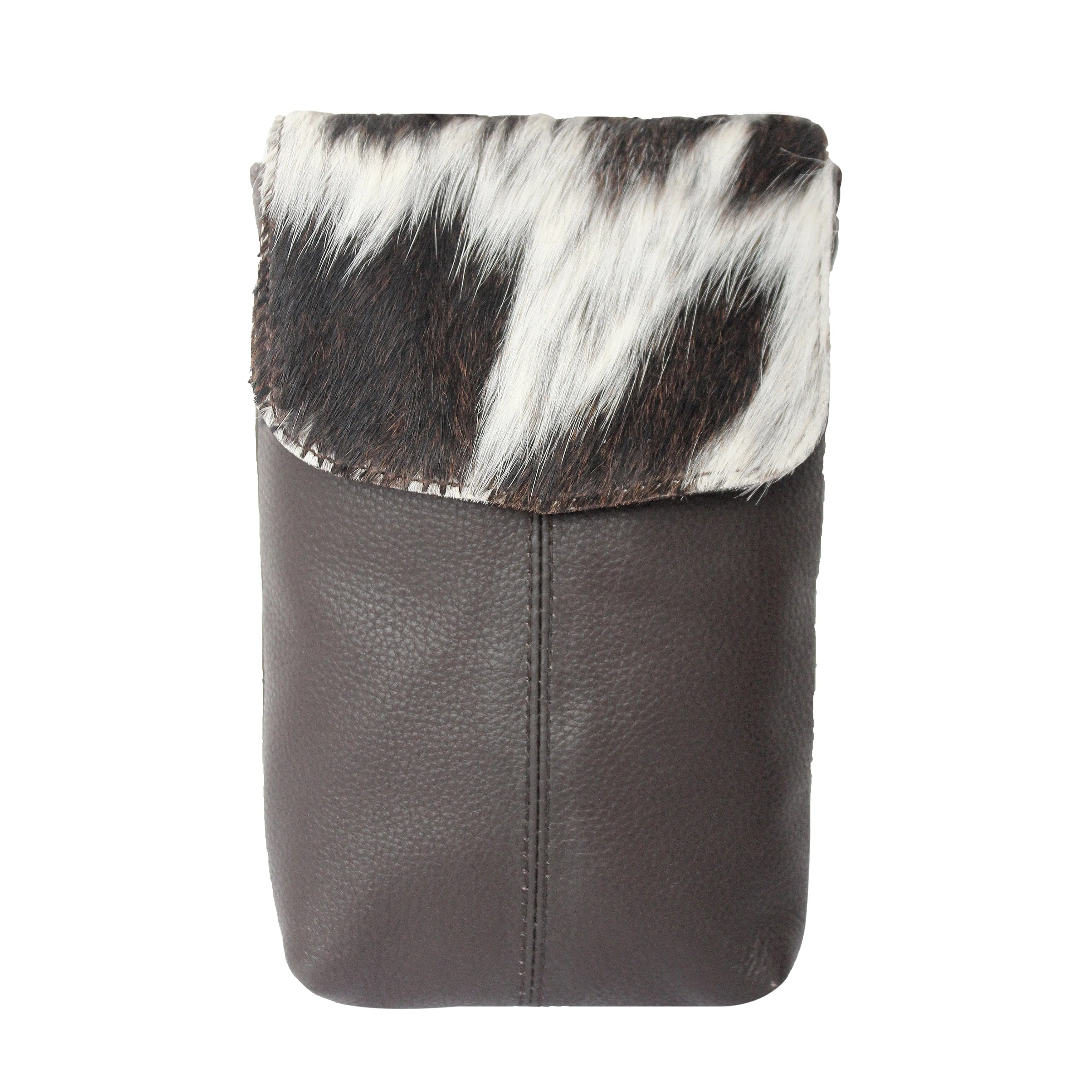 Minimalist Cowhide Leather Pouch Bag