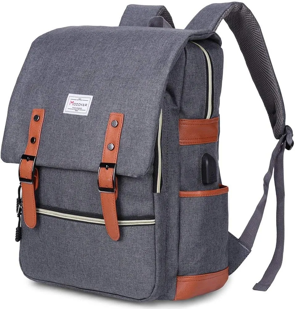 Modoker Vintage Laptop Backpack for Women Men