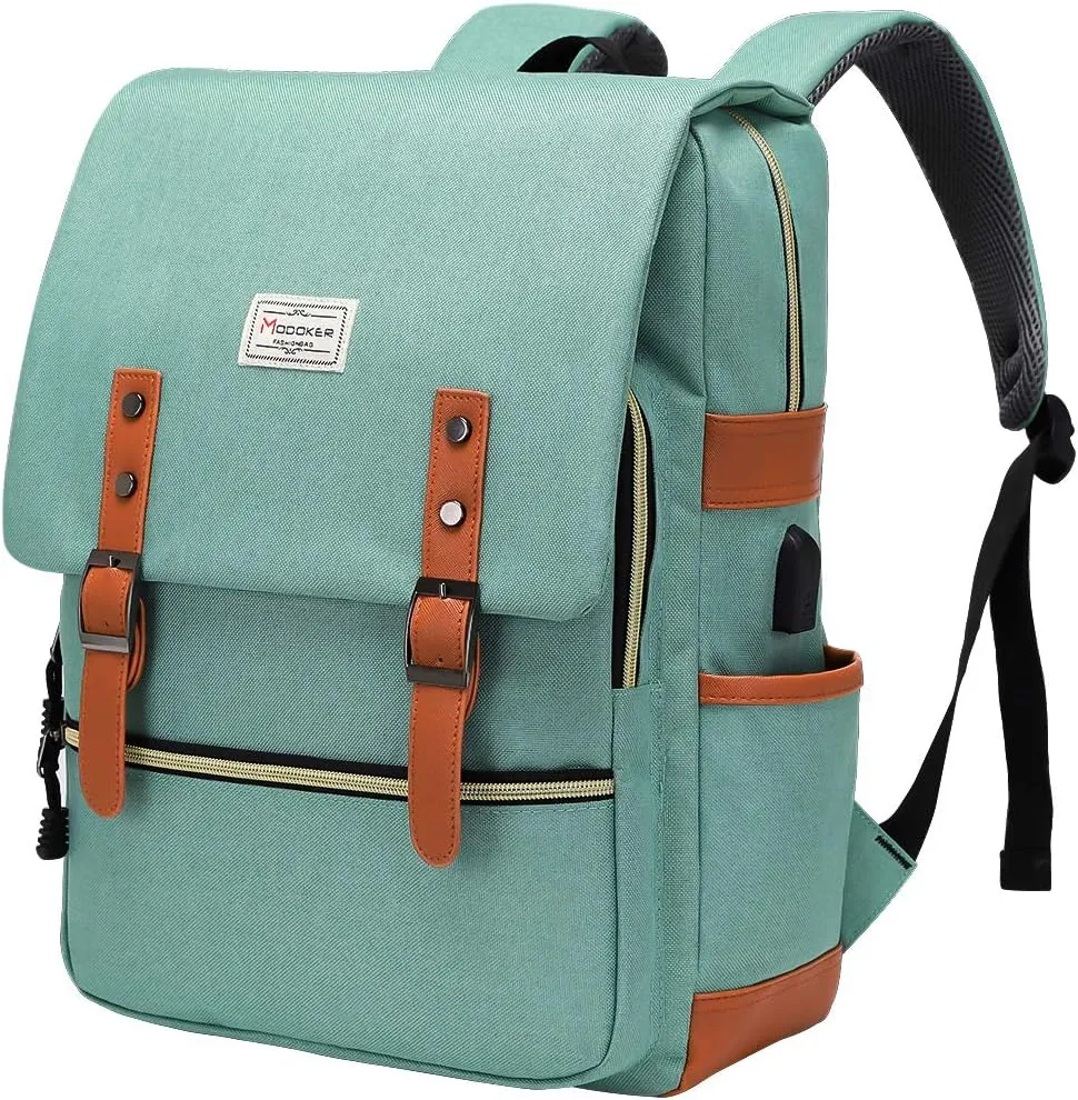 Modoker Vintage Laptop Backpack for Women Men