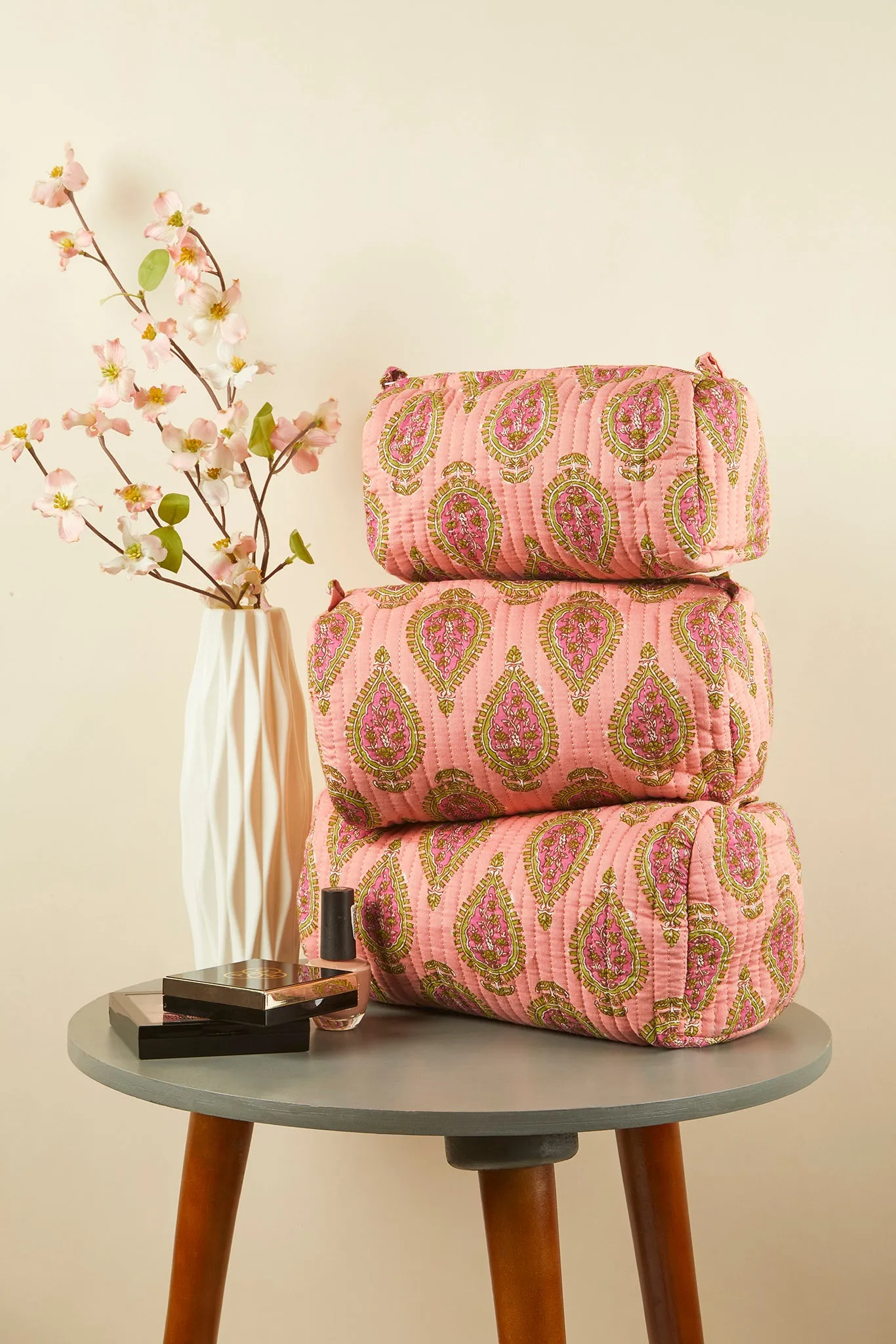 Motif Chic Quilted Pouches (Set of 3)