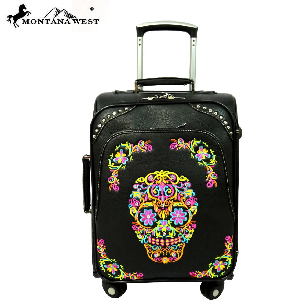 MW326-L1/2/3 Montana West Sugar Skull Collection 3 PC Luggage Set