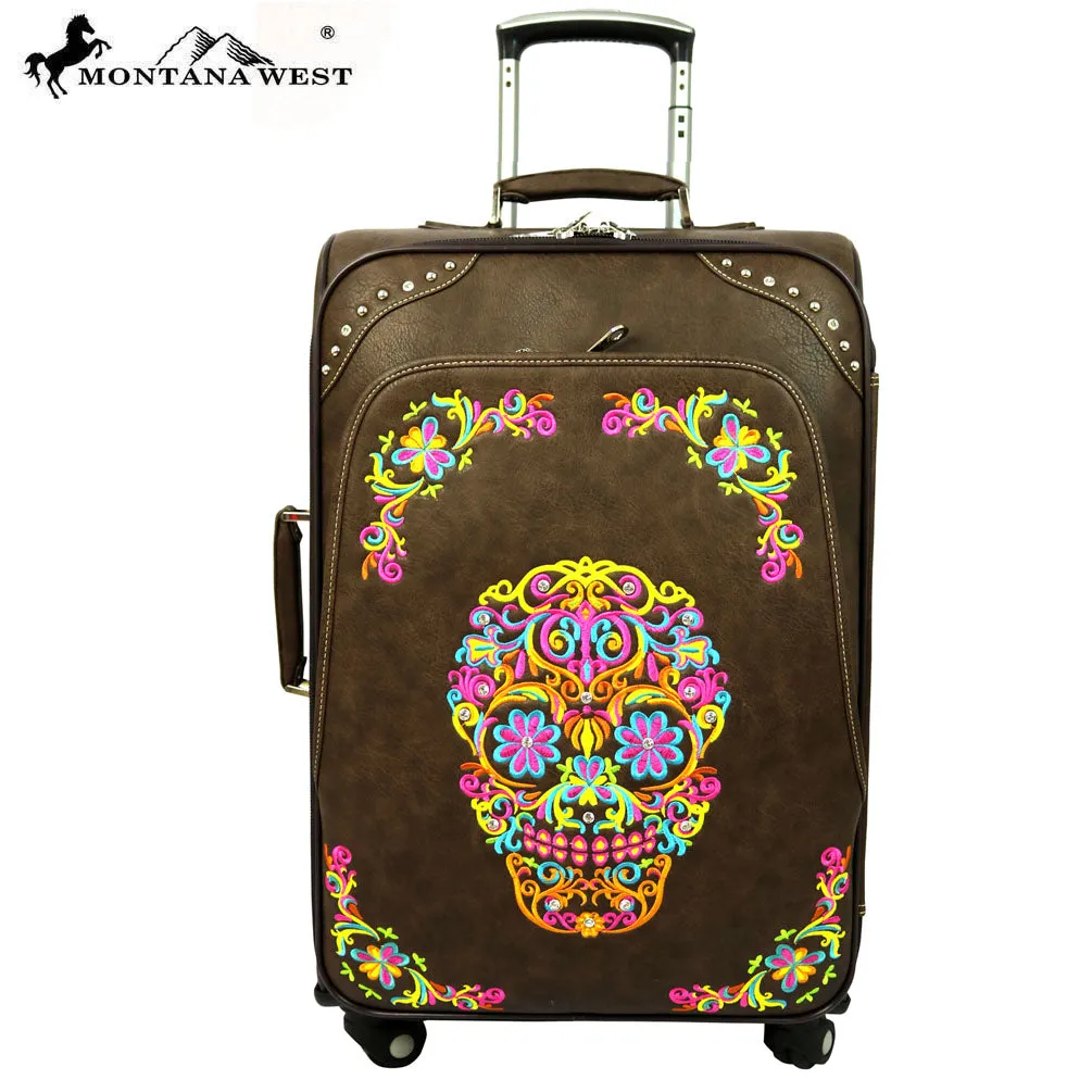 MW326-L1/2/3 Montana West Sugar Skull Collection 3 PC Luggage Set