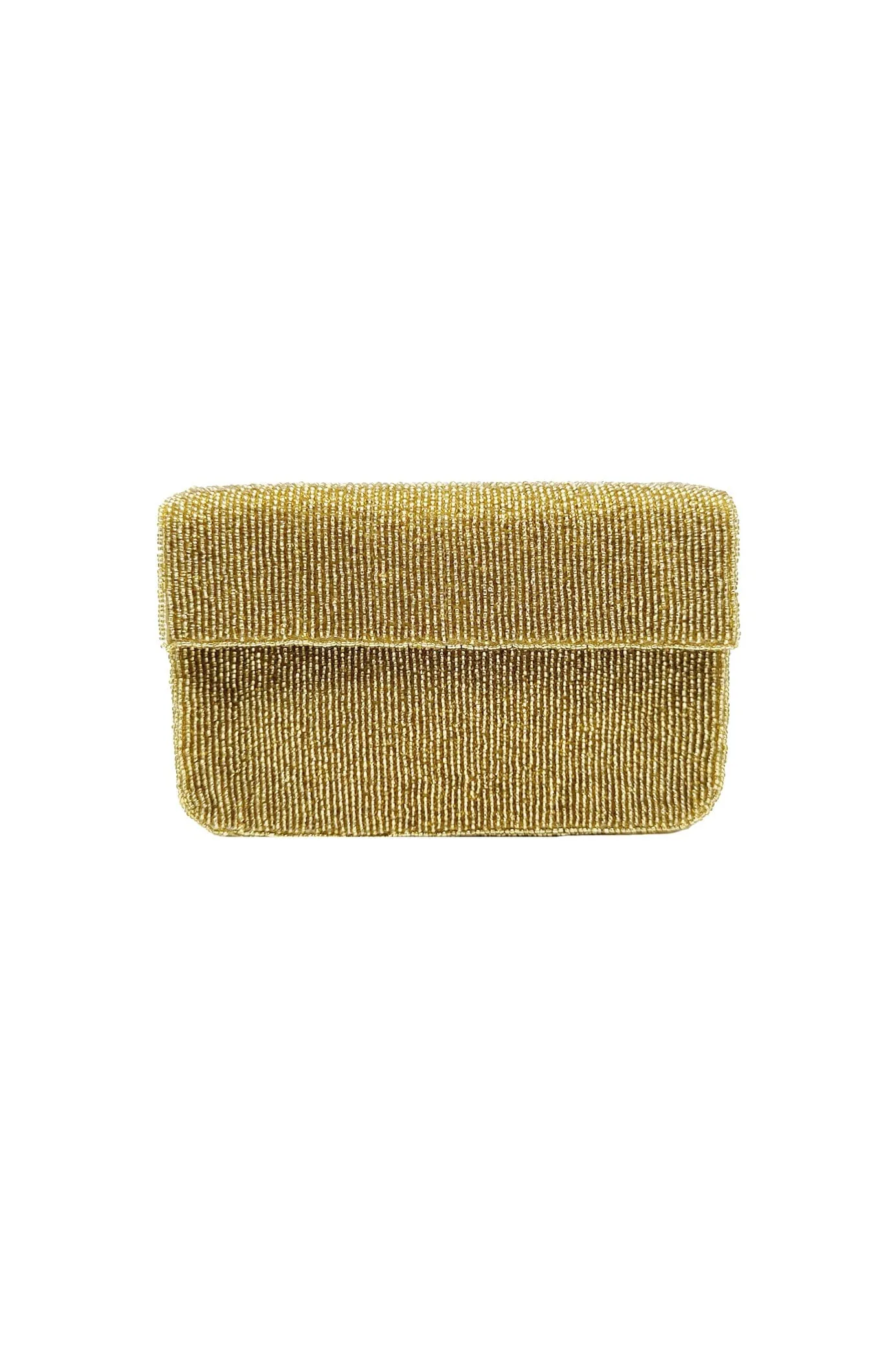 Nara Sequinned Clutch Bag Gold