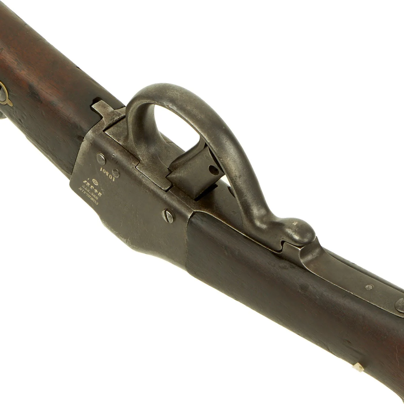 Original Belgian M-1870 Comblain Falling Block Carbine with Sawback Sword Bayonet dated 1889 - Serial 24321