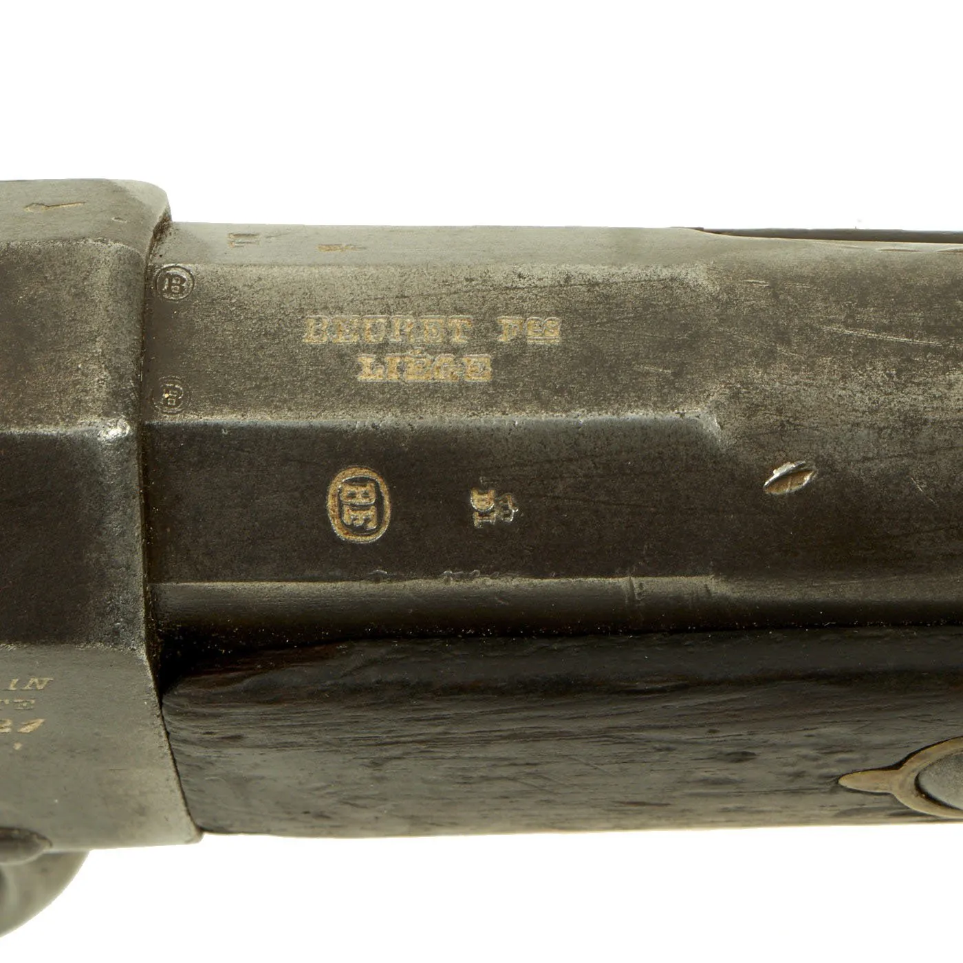 Original Belgian M-1870 Comblain Falling Block Carbine with Sawback Sword Bayonet dated 1889 - Serial 24321