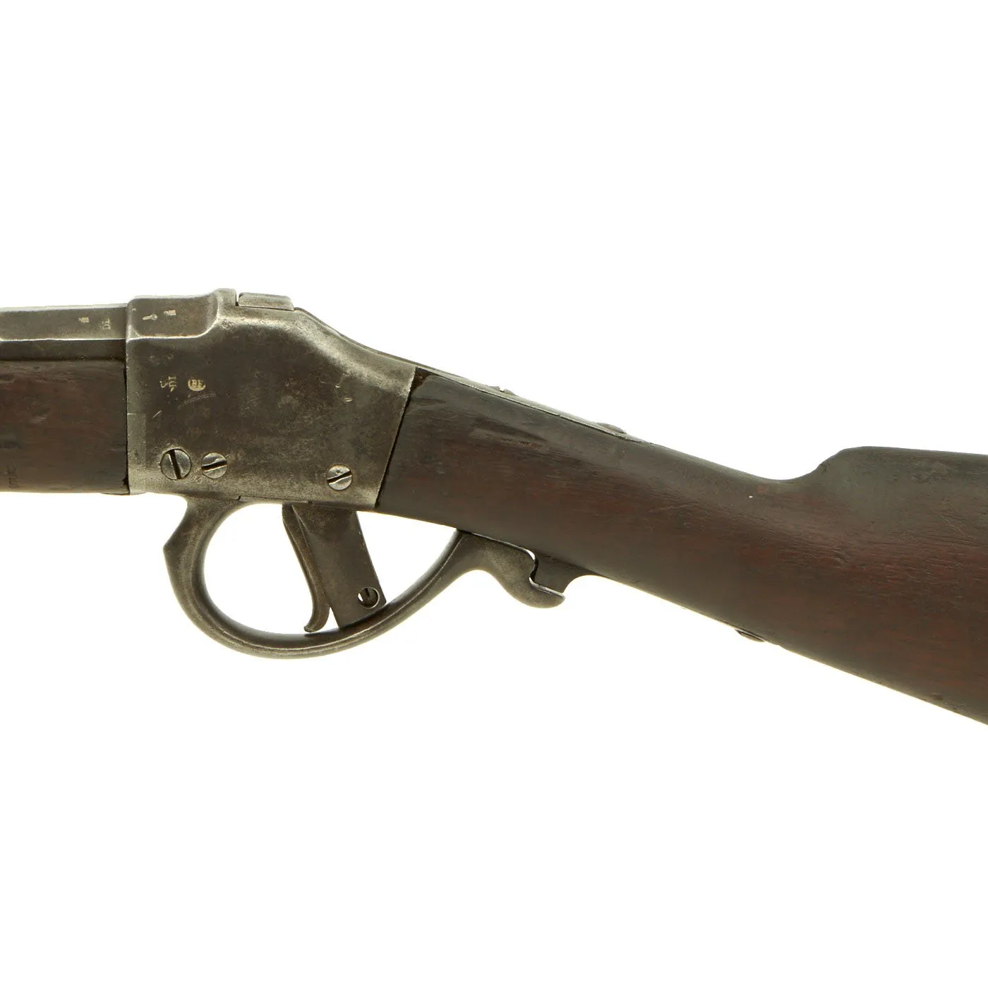 Original Belgian M-1870 Comblain Falling Block Carbine with Sawback Sword Bayonet dated 1889 - Serial 24321