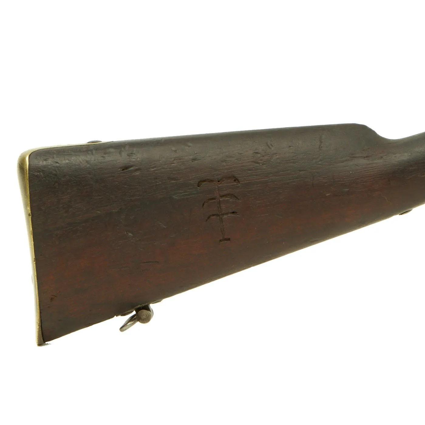 Original Belgian M-1870 Comblain Falling Block Carbine with Sawback Sword Bayonet dated 1889 - Serial 24321