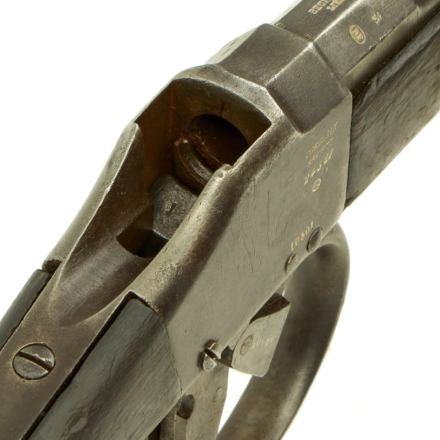 Original Belgian M-1870 Comblain Falling Block Carbine with Sawback Sword Bayonet dated 1889 - Serial 24321