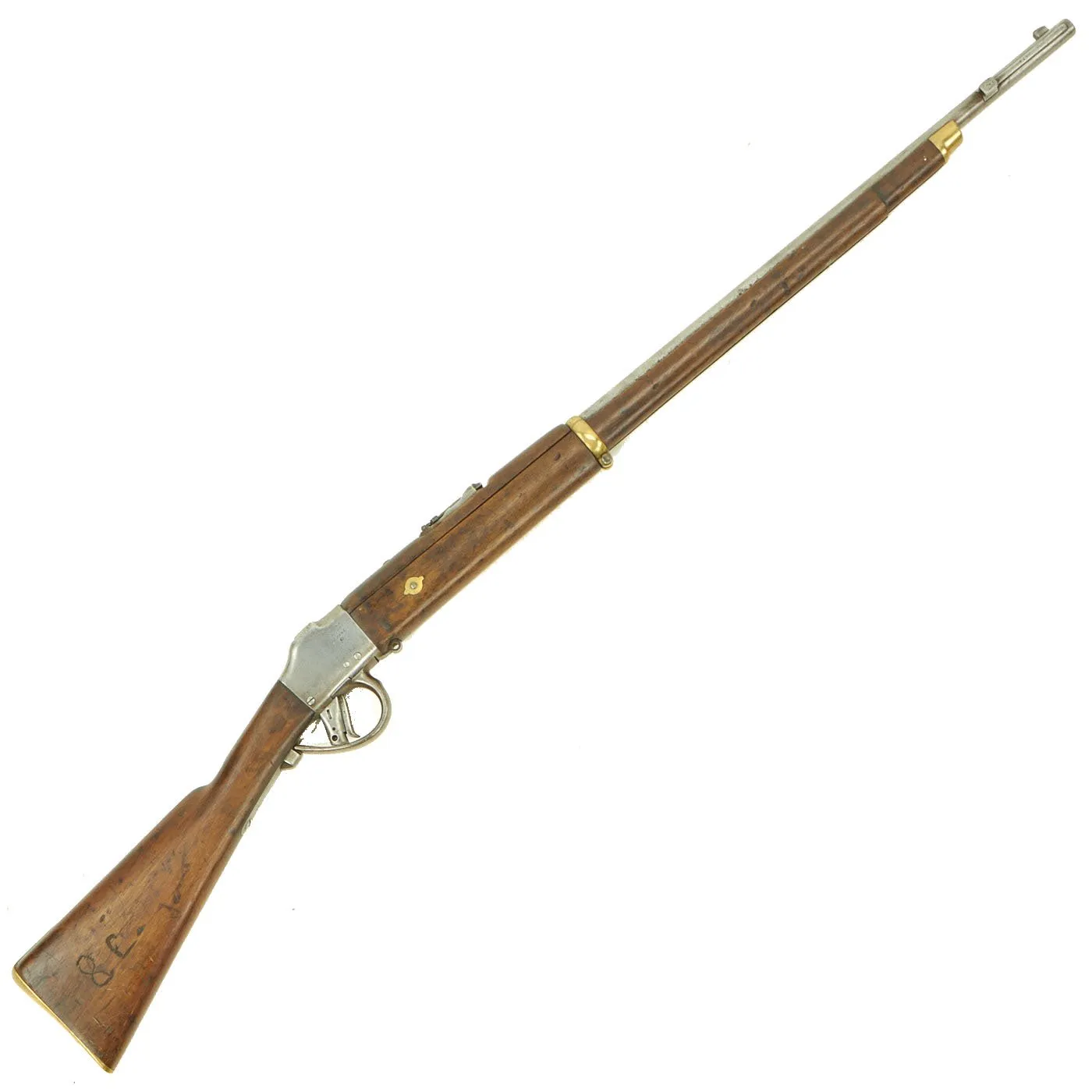 Original Belgian M-1870 Comblain Infantry Falling Block Rifle with Brass Fittings - Serial 39845