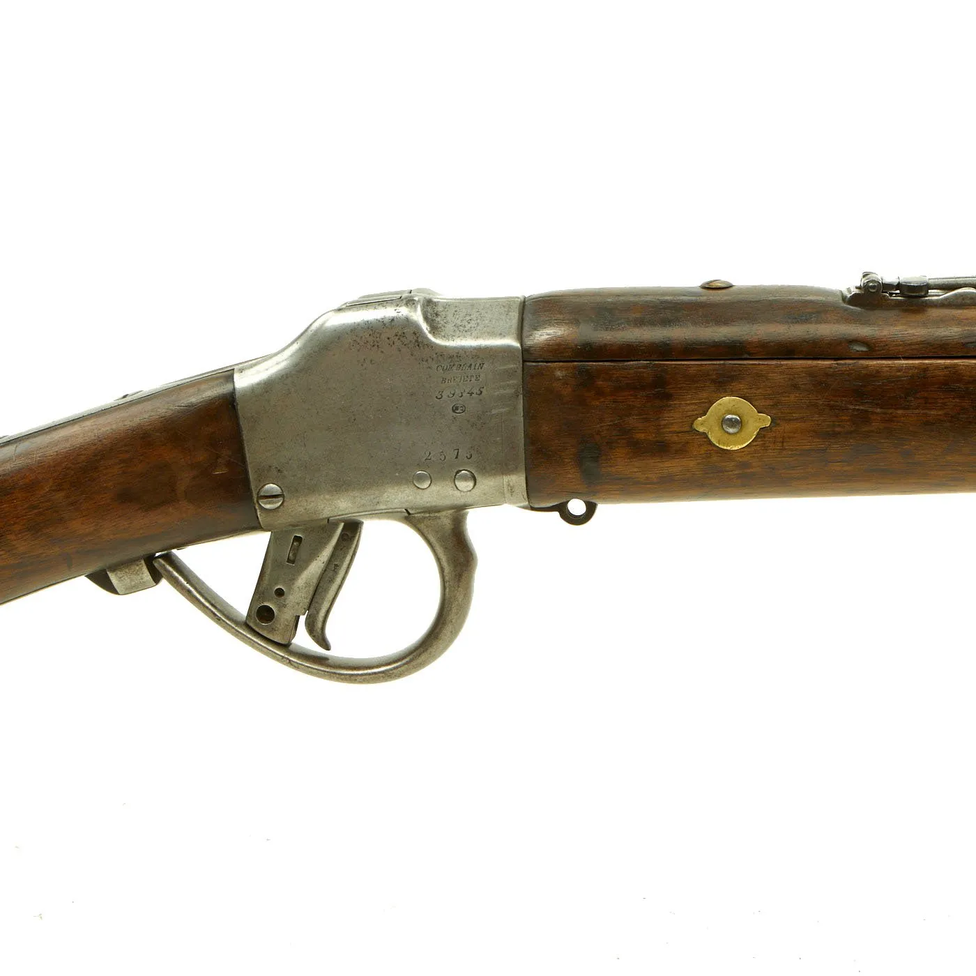 Original Belgian M-1870 Comblain Infantry Falling Block Rifle with Brass Fittings - Serial 39845