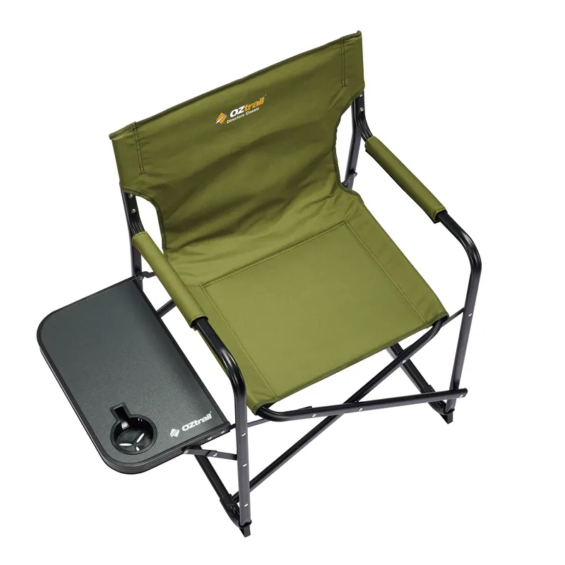 Oztrail Director's Classic Chair with Side Table