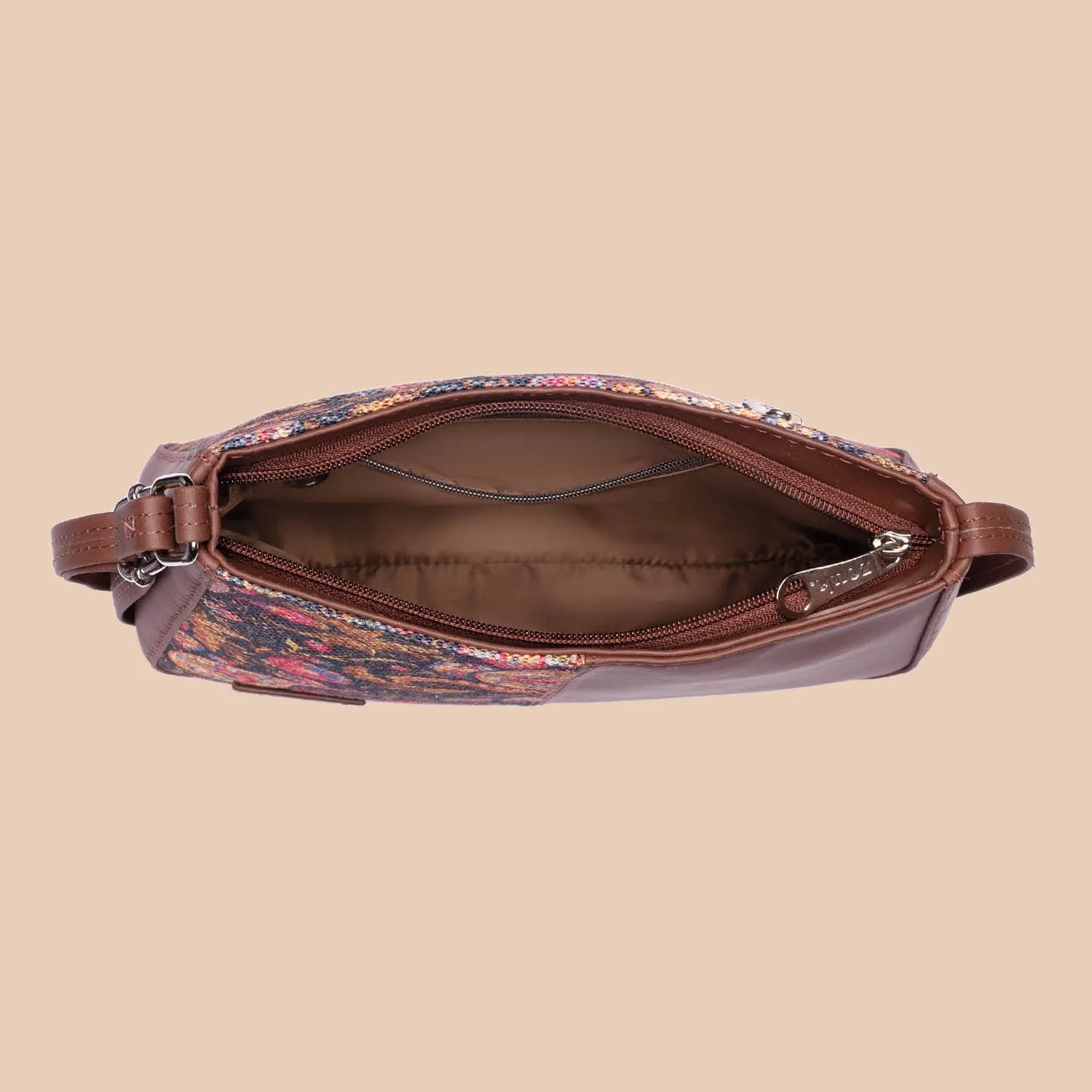 Paisley Print Boat Sling Bag