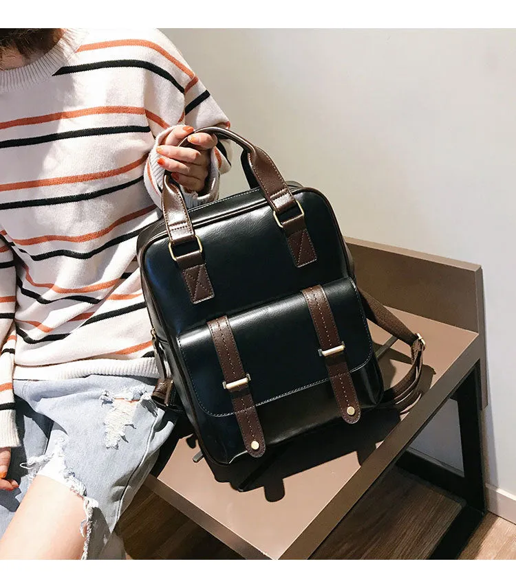 Paziye Vintage Square Backpack