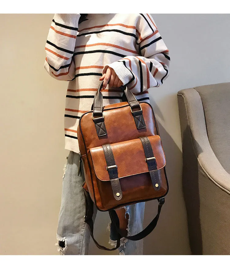 Paziye Vintage Square Backpack