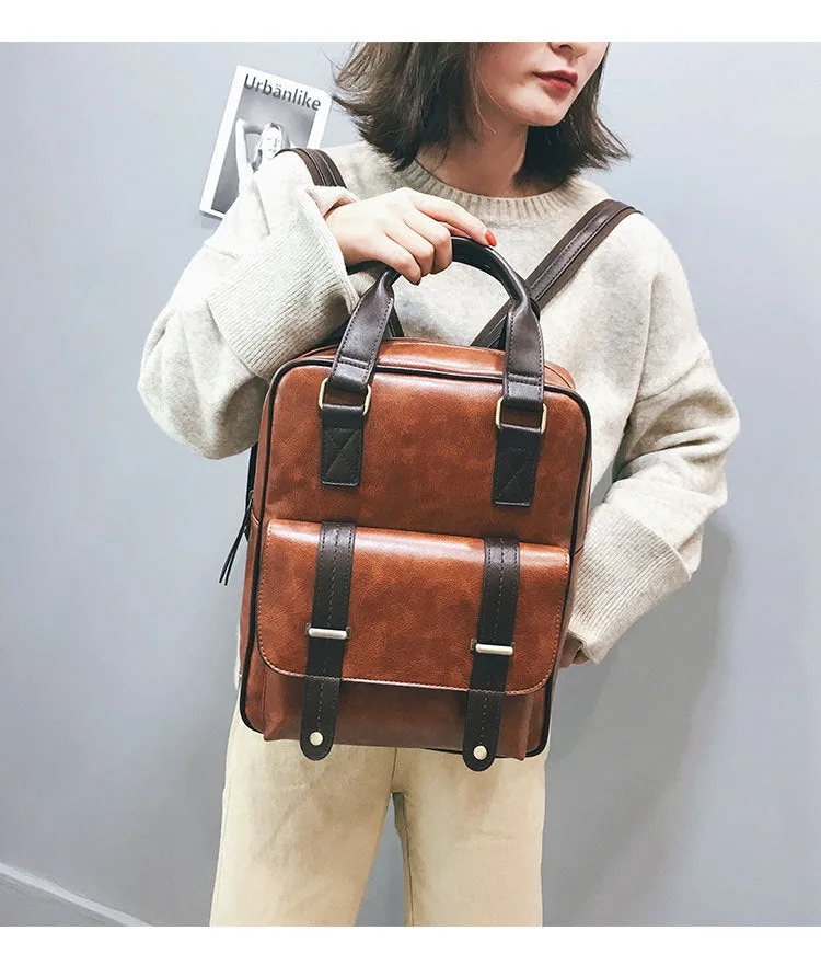 Paziye Vintage Square Backpack