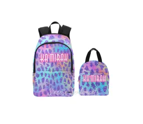 Personalized Colorful Animal Backpack Set