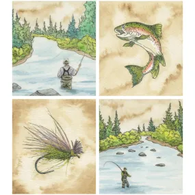 Peterson Fishing Square Notecard Set