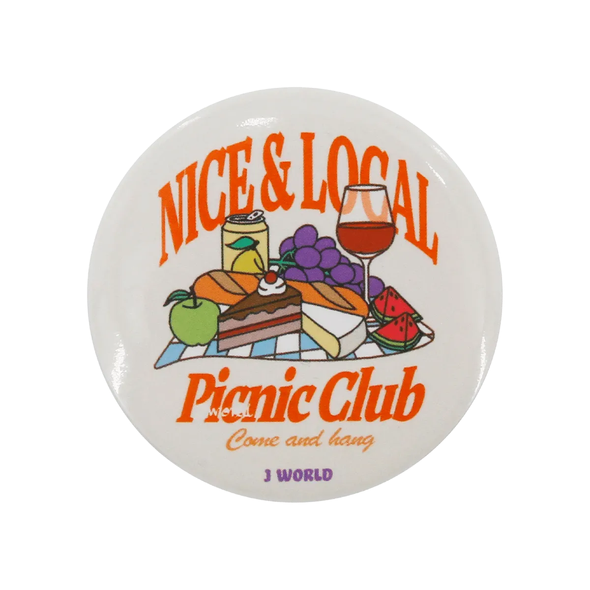 Picnic badge for bag (1.75")