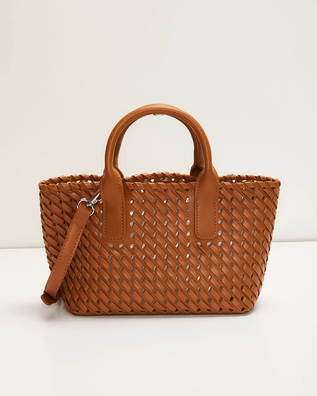 Picnic Date Woven Top Handle Tote Bag